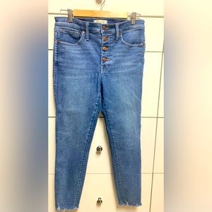 Madewell Jeans 10” High rise Button Front Size 29